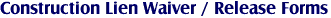 lien waiver and release forms